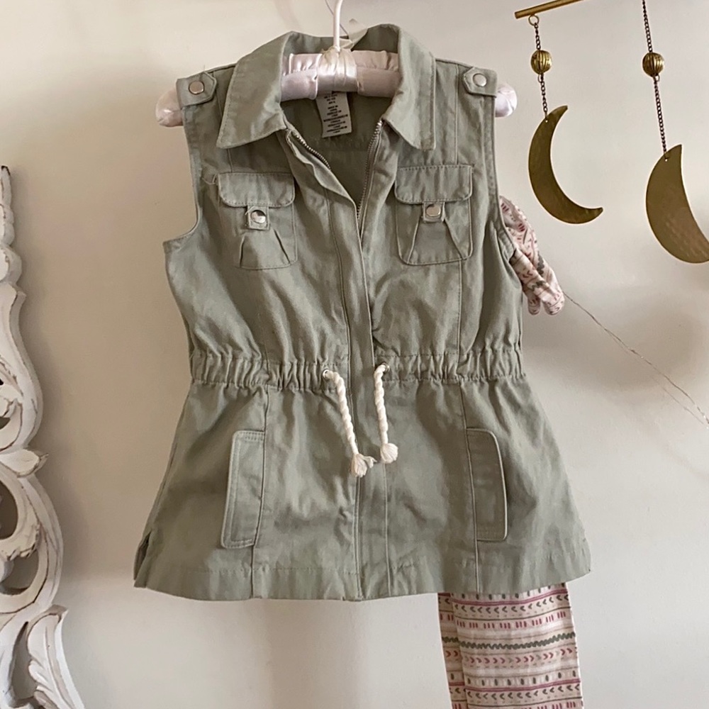 Fit and flare vest and pants matching set 6 girls